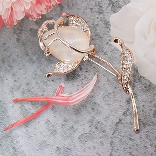 Image of Lavender flower brooch crystal rhinestone tulip brooch elegant accessories jewelry women brooches and pins fashion jewelry wedding flowers lapel pin