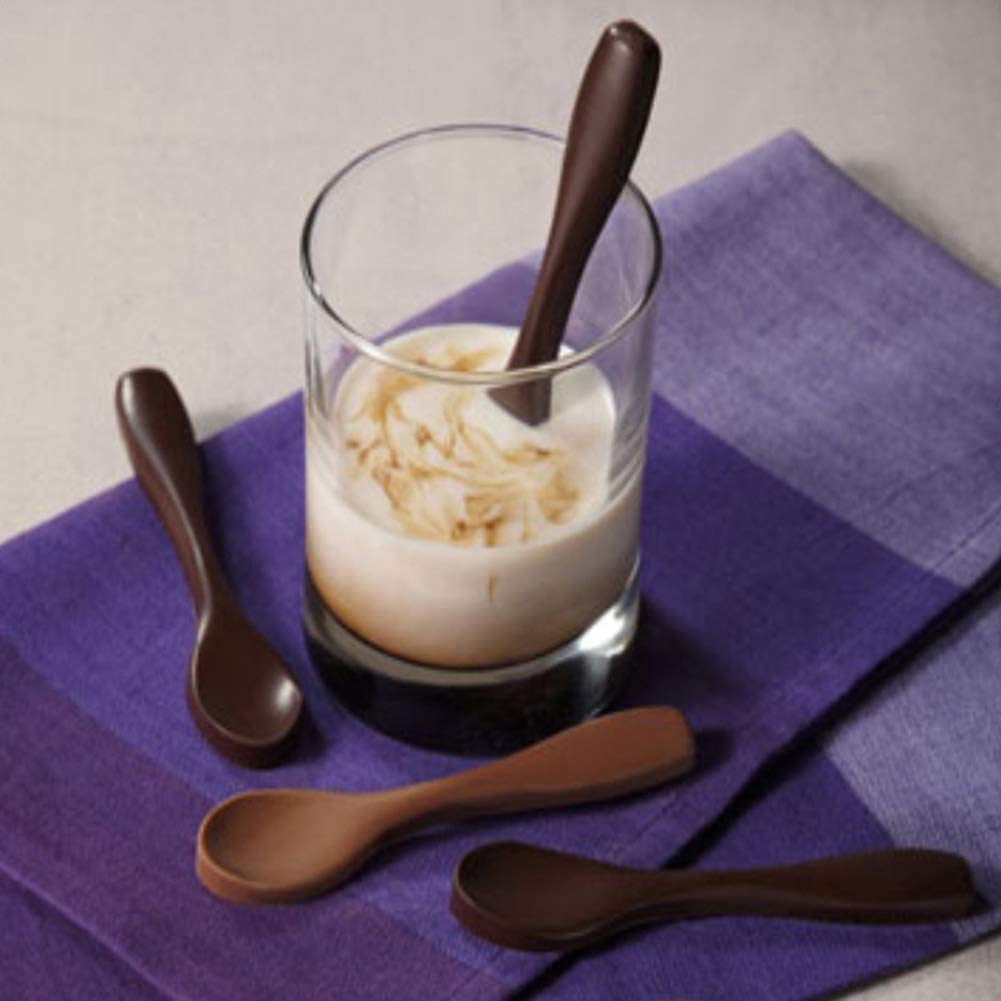 Moldes en forma de cuchara, 3 unidades de 6 cavidades de chocolate y caramelos, molde de silicona de gelatina de hielo de grado alimenticio, hecho en casa, magdalenas, dulces, hornear, 5