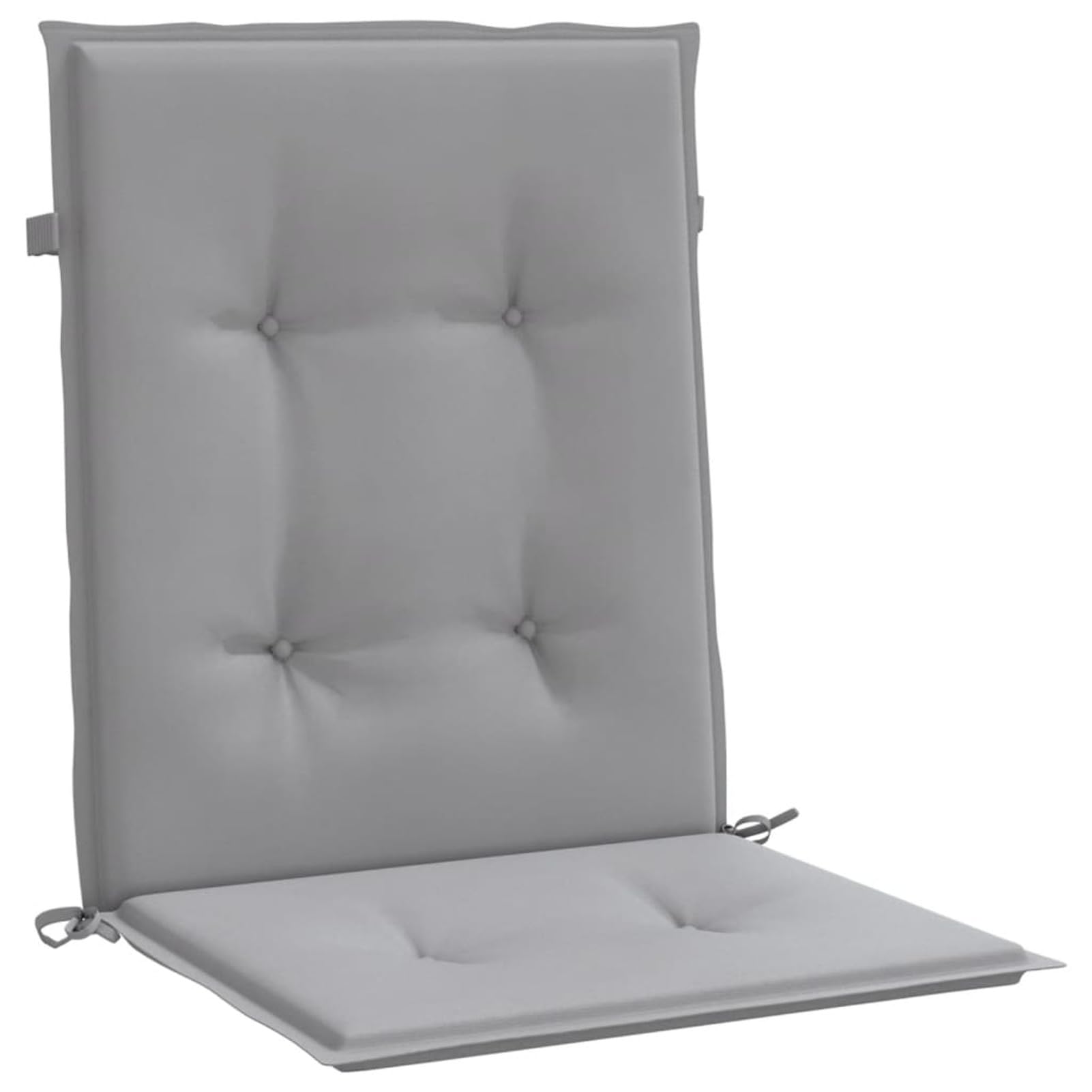 LAPOOH Cojín Silla jardín Respaldo bajo 6 uds Tela Oxford Gris, Cojines para Butacas De Jardin, Cojines Sillas Cocina, Cojines para Sillas De Terraza, Cojin Silla Exterior