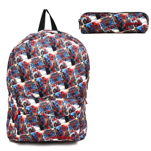 Mochila de Costas DeadPool Quadrinhos com Estojo