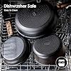 SENSARTE Nonstick Pots and Pans Set 17pcs, Healthy Induction Cookware Set, Kitchen Cooking Set with Skillets & Saucepans, Stay-cool Handles, Dishwasher Safe, PFOA PFOS Free, Matte Black #4