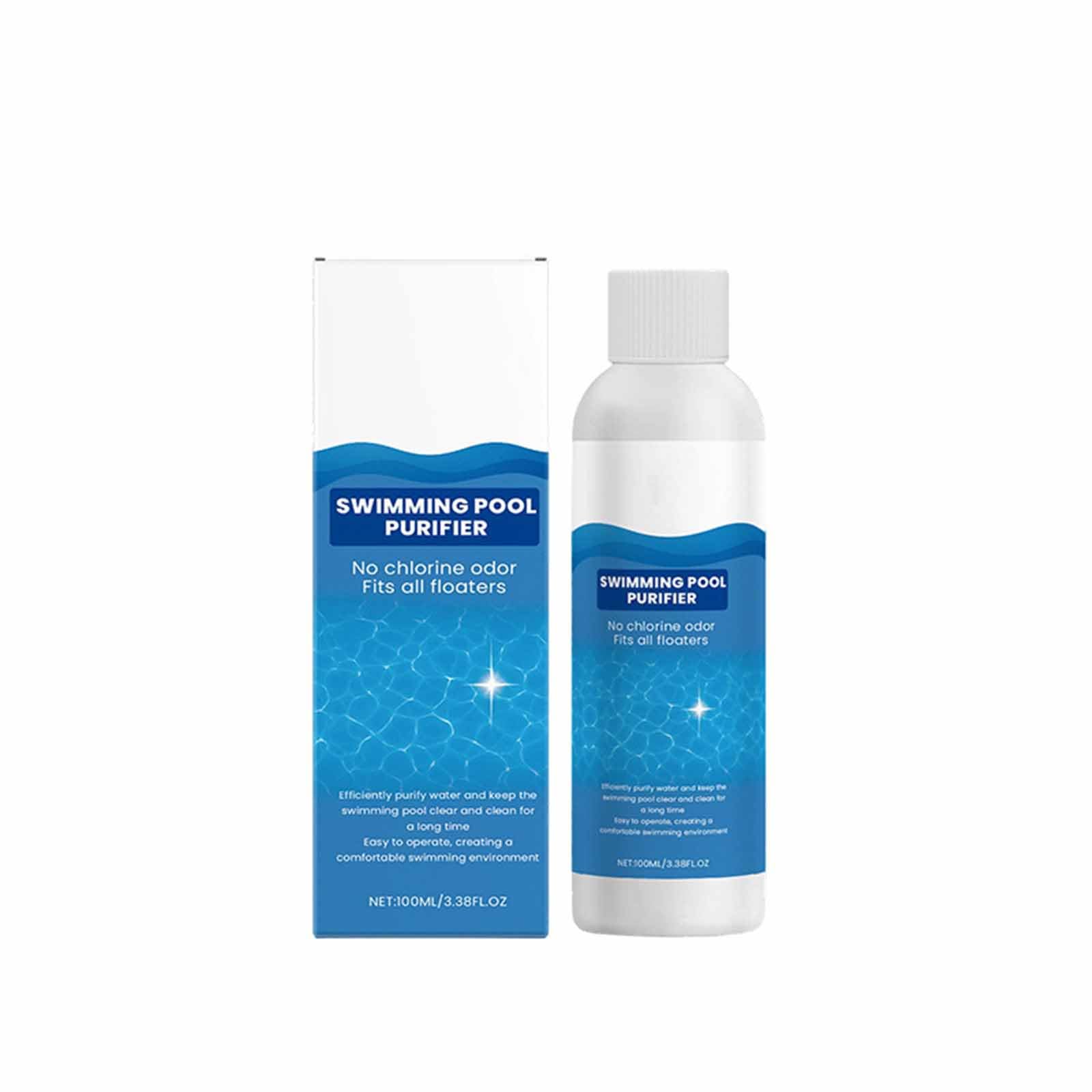 Pool Water Cleaning Fluid, Swimming Pool Purifier, Pool Clarifier, Swimming Pool Cleaner Suitable for Pools, Hot Tub, Spa, Above Ground Pools and Paddling Pools (1)