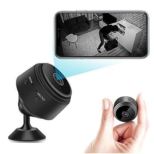 Mini Security Camera, WiFi Wireless Tiny Secret Camera 1080P Full HD, Portable Home Security Camera Nanny Cam with IR Night Vision Audio and Video Live Feed for Car Indoor Outdoor