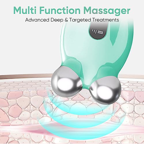 Microcurrent Facial Device, 5 Intensity Levels Face Massager with Red Light Therapy, Portable Microcurrent Facial Roller for Wrinkles, Toning & Skin Tightening - Image 4