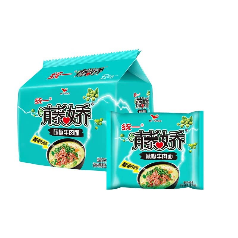 YUYONGTANG Fideos instantáneos picantes, 3.53 oz, 3.53 oz, 3.53 oz, 5 bolsas de 3.53 oz, 5 bolsas de 5 en 1 instantáneas de fideos 5 en 1, 0.0353