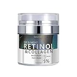 Collagen Cream for Face With Retinol and Collagen Used for Moisturizer Firming Anti Wrinkle Collagen Anti Wrinkle Day Night Creamfor Face Used for Women and Men 1.7 Fl Oz