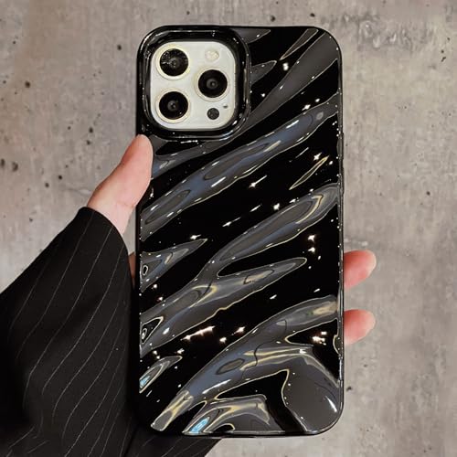 Étui iPhone 13 Pro Max silicone noir housse antichoc vague