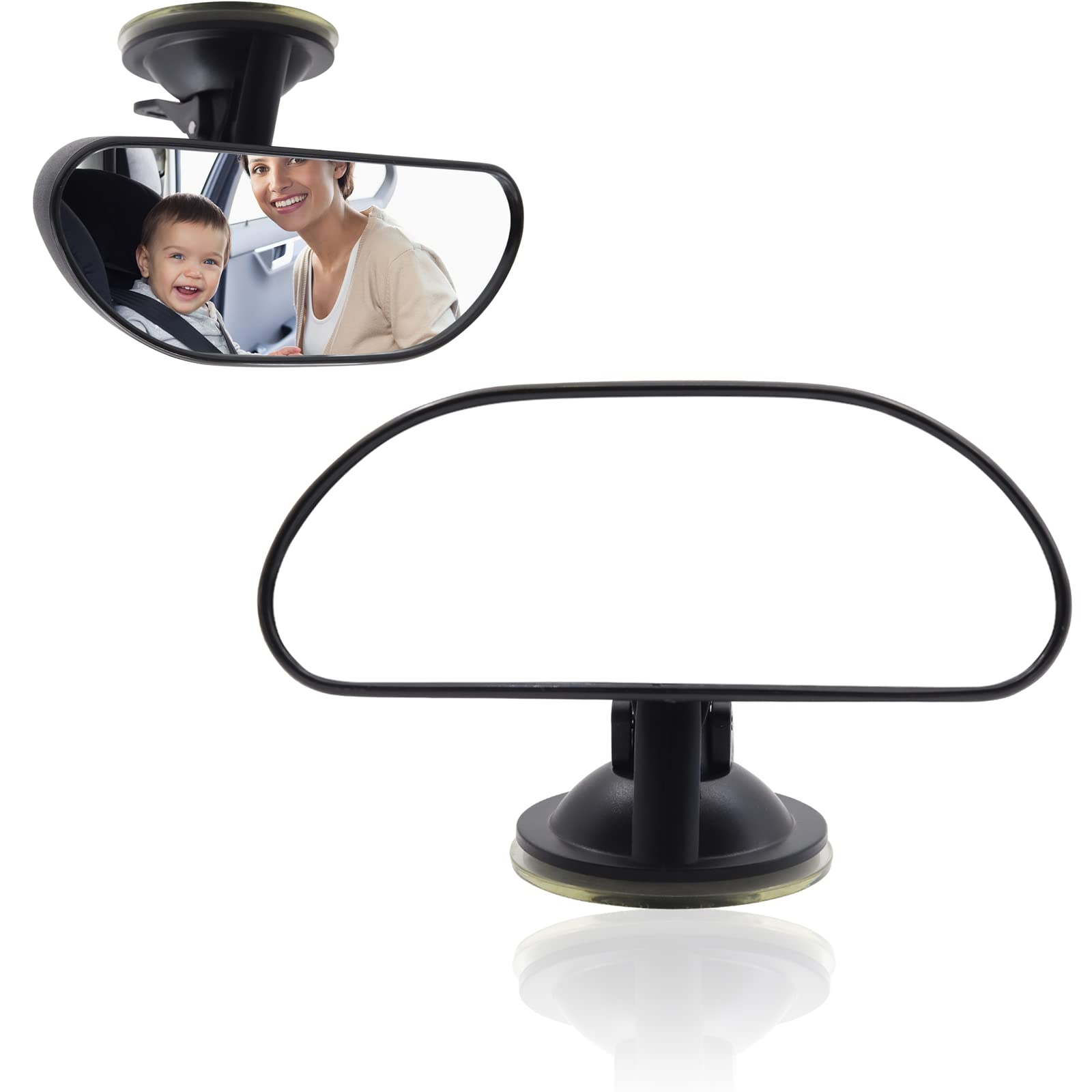 Baby Backseat Mirror Car Rear View Back Seat Safety Rearview Mirrors 360° Rotatable Adjustable Angle Rear Seat Mirrors with Suction Cup.