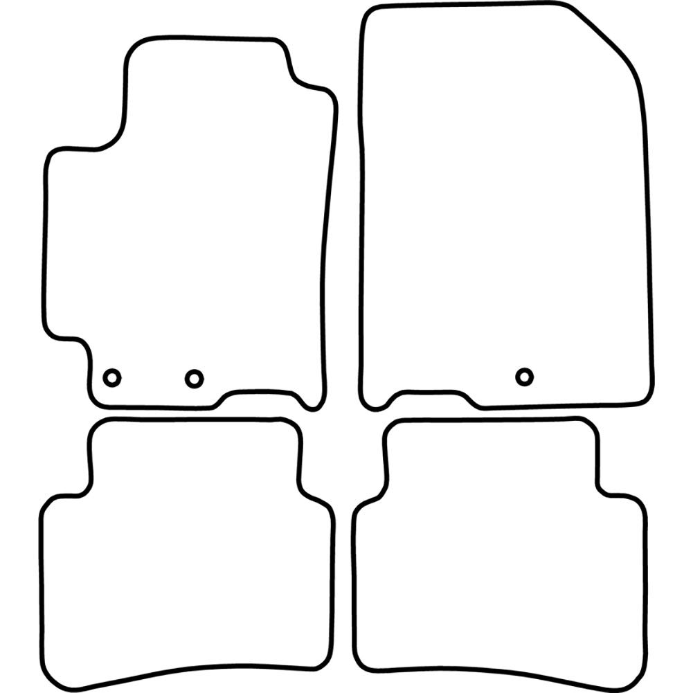 Image secondaire de AUTO-STYLE Set de tapis de sol compatible avec Kia Rio IV 2017- & Stonic 2017-, Noir