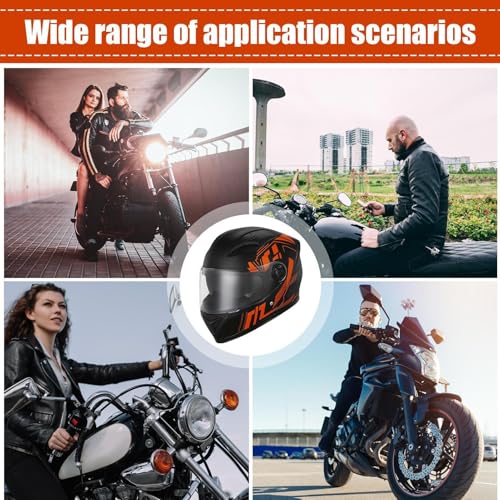 Cascos de moto integrales con visera solar para scooter 4