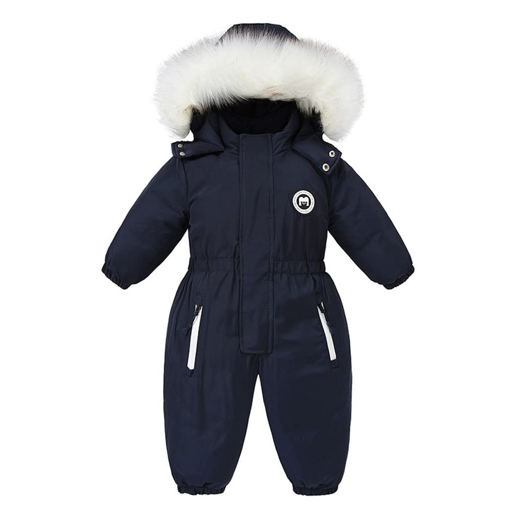 BRONG Bebé Niñas Traje de Nieve Mono Niños Impermeable Mameluco Chaquetas de Esquí Traje Niños Lana Abrigo Antivento Desgastar