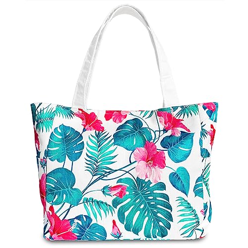 Designer Beach Bag and Tote – Large Waterproof & Sandproof Summer Bag for Vacation, Picnic, or Pool – Stylish Tote for Women