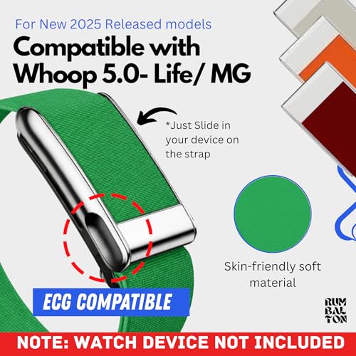 Image of Hydra Soft Wrist Strap for Whoop 5.0 One /Peak /Life MG Band Strap - Durable, Adjustable Fitness Tracker Strap | Breathable, Comfortable Bands for Workout, Sleep, and Health Monitoring (Device Not Included)