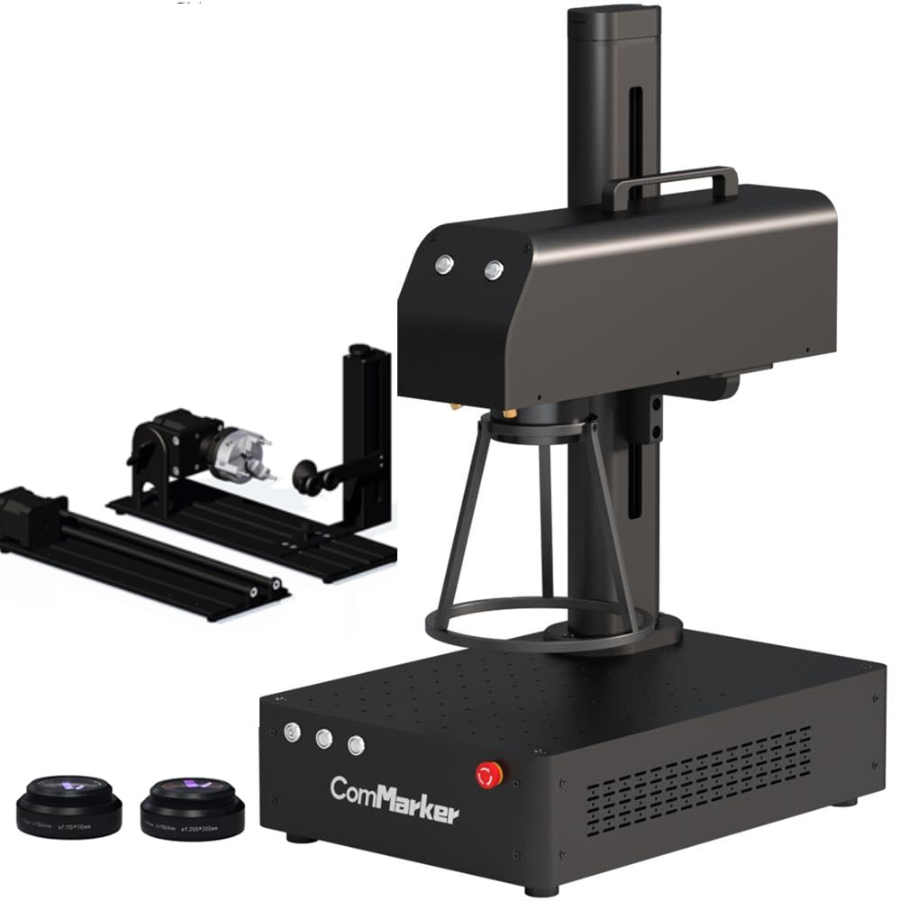 Amazon.com: ComMarker B4 100W Max Fiber Engraver with Rotary Axis