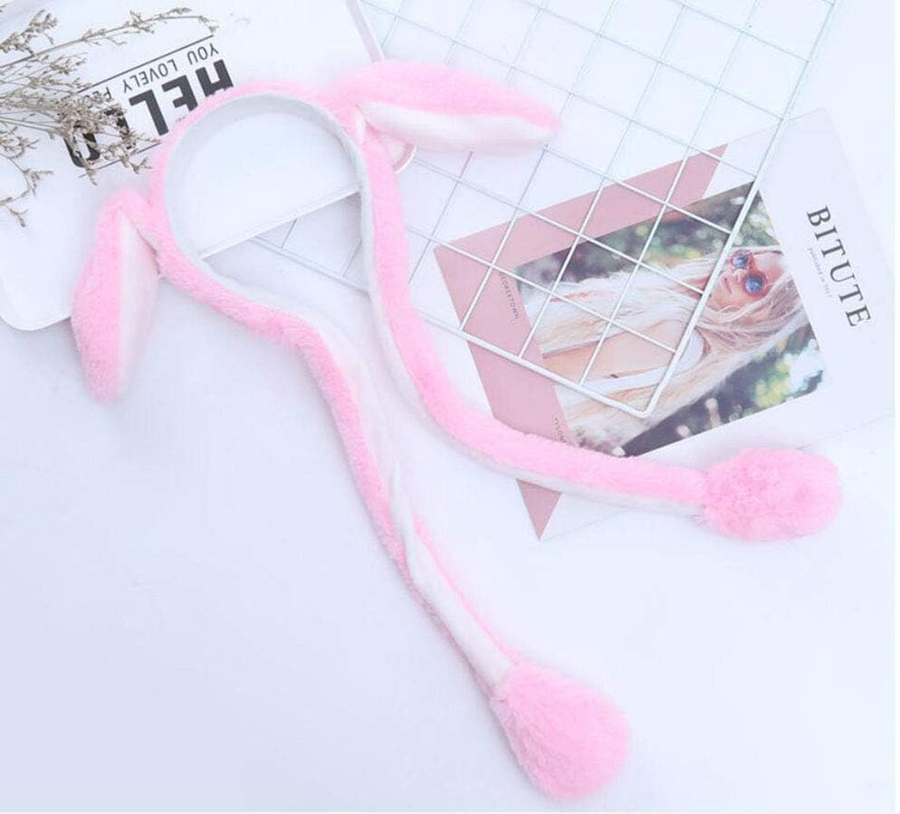 Topwon Cute Plush Bunny Hair Band Rabbit Headband- Ears Popping Up When Pressing The Paws Bunny Headband