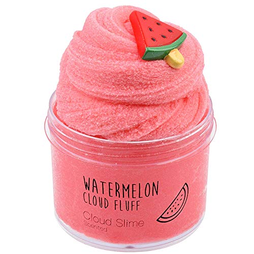 Happyforu Newest Watermelon Cloud Slime Cotton Slime,Super Soft and Non-Sticky Fluffy Slime for Boys and Girls(8oz 200ML)