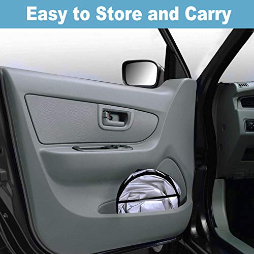 Alavente 6Pcs Full Car Sunshade, Universal Windshield Window Sun Shade Side Folding Heat Reflector Vehicle Cool-Uv Ray Protector Visor Shield Cover #TOP5