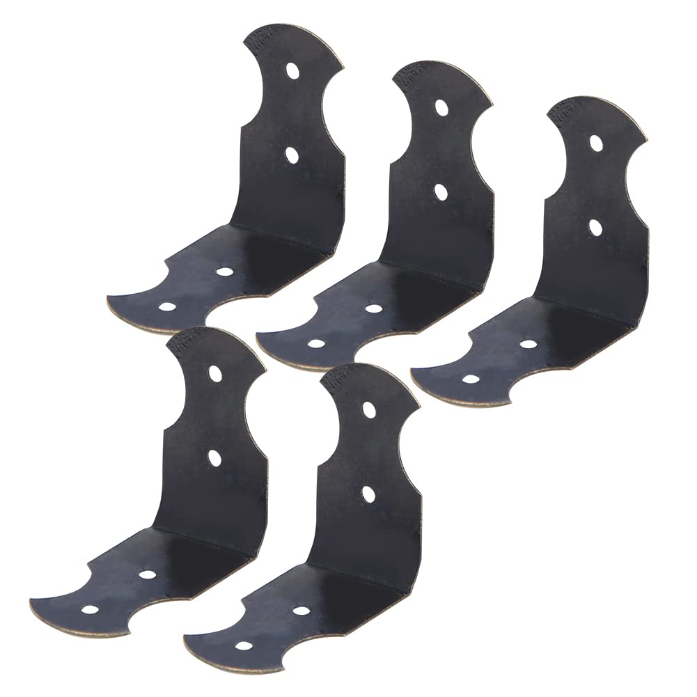 Tissting 50Pcs Wooden Case Corner Protector, Vintage Metal Decorative Corner Bracket Jewelry Box Edge Cover Guard Bronze (Small 4.5 * 1.3cm)