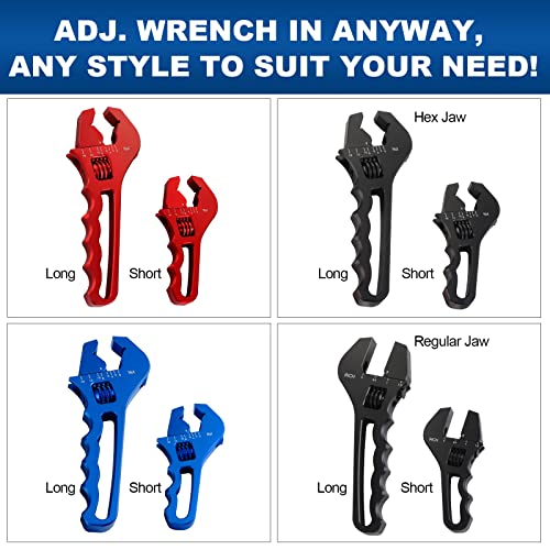 BRIFITOR 3AN-16AN Adjustable Wrench, Hose Fitting Tool, AN Wrench for Hose Fitting Adapters, Lightweight Aluminum, Black. With one set of Nylon Vise Jaws. - Image 6