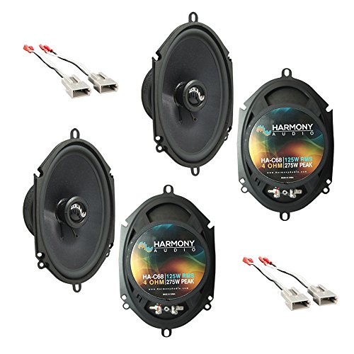 Harmony Audio Compatible with 2005-2012 Ford F-250/350/450/550 (2) HA-C68 5x7 5x7 Premium Replacement 275W Speakers, and HA-725600 Speaker Replacement Harness