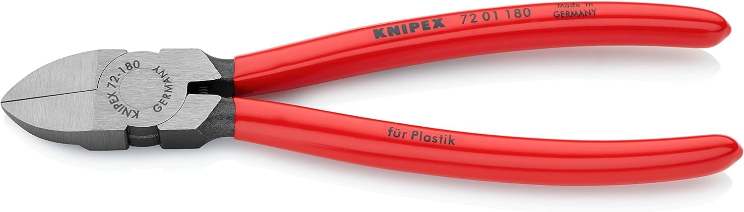 Knipex 7201180 Flush Cutting Diagonal Side Cutters Lead Plastics Cable Ties
