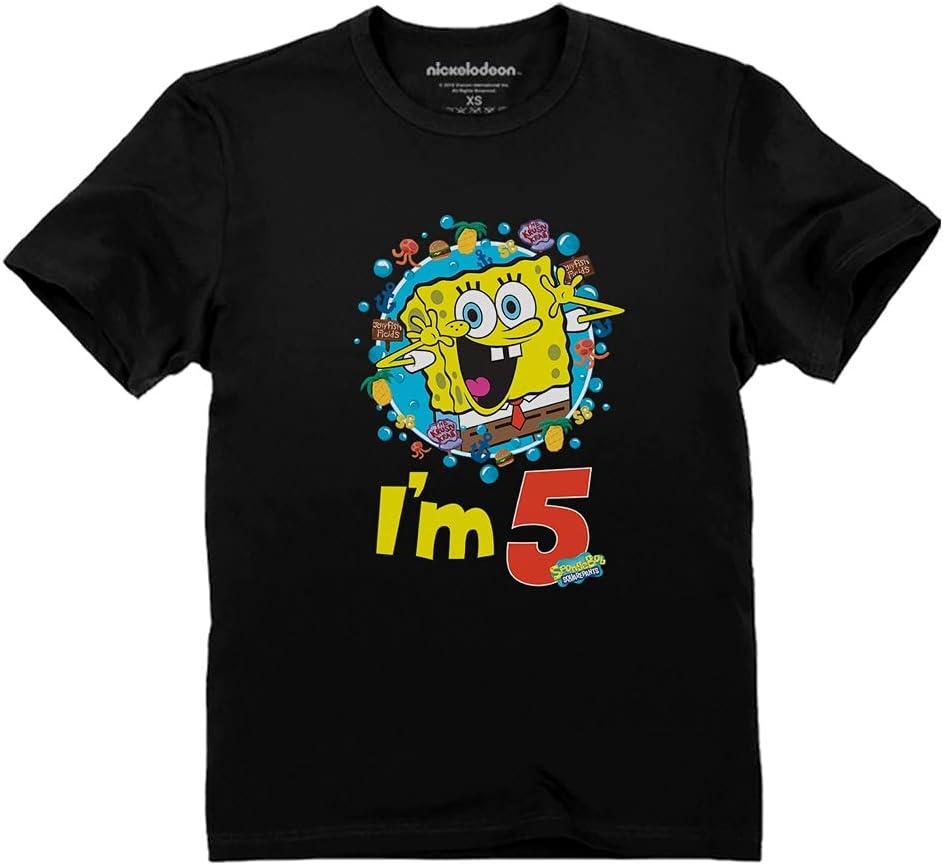 Tstars Official Spongebob - 4th Birthday I'm 4 Toddler Kids T-Shirt