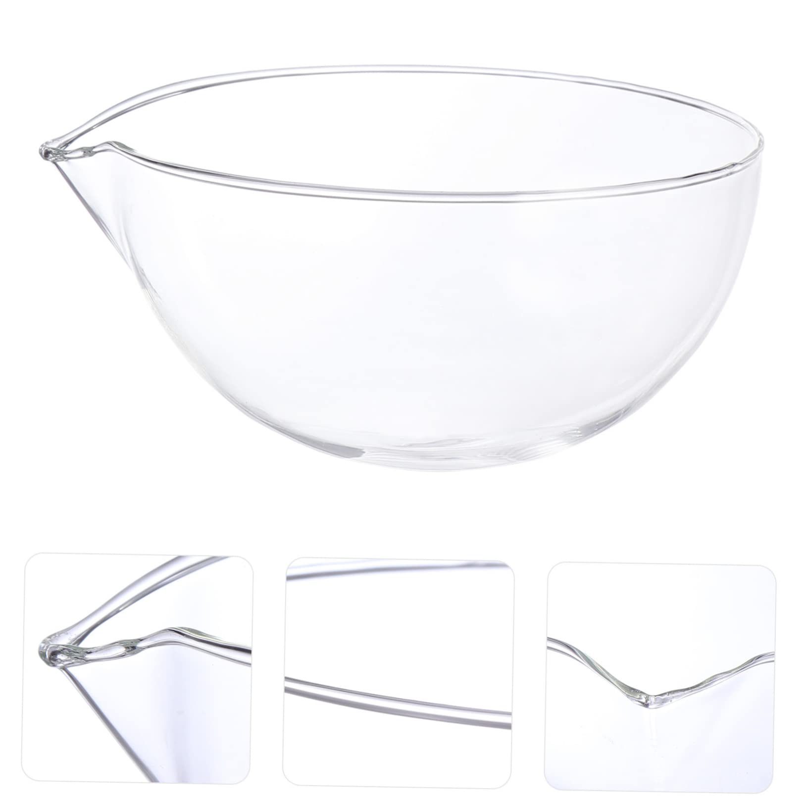 PartyKindom 2stücke Glas-evaporationstasse Mit Ausgießer Labor-evaporationstasse Runder Boden Für Flüssigkeitsverdampfung Für Schule Und Zuhause Hitzebeständig Große Oberfläche Zur