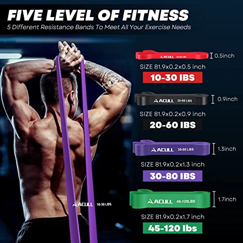 Acull Resistance Bands For Working Out, Pull Up Assist Bands, Exercise Bands, Workout Bands, Strength Bands, Resistance Band Set For Men And Women, Stretch Bands For Physical Therapy, Home Workouts #TOP2