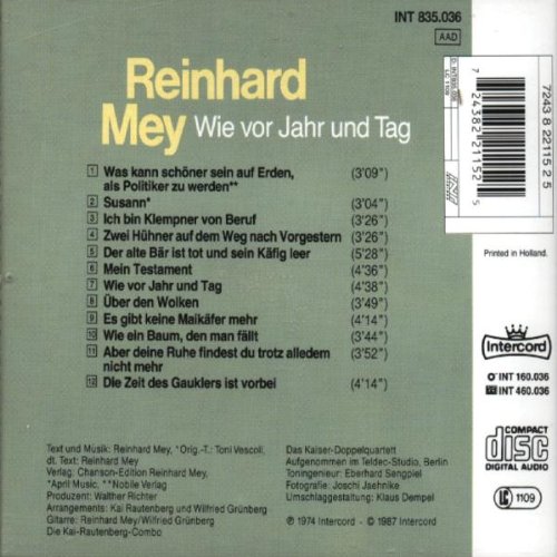 Wie Vor Hahr Und Tag