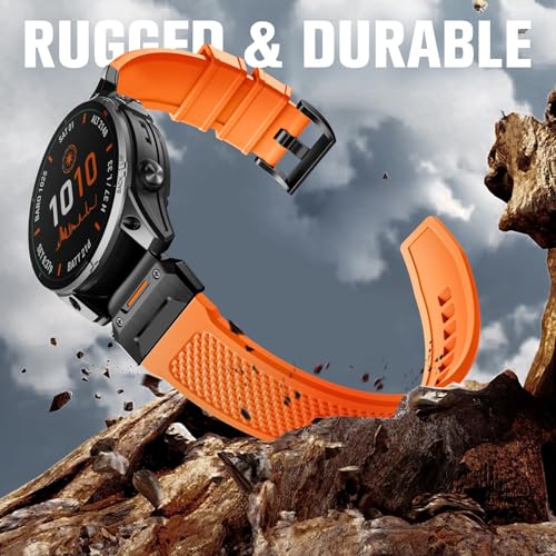 Bracelet Garmin Epix 2 Bandletic 22mm silicone de rechange compatible Instinct 2 - 7