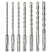 Produktbild TIMESETL 7Stück SDS-Plus-Bohrer-Set, Hammerbohrer-Set aus 40CR Chromstahl und YG8-Legierung, Ø 5,6,6,8,8,10,12 mm x 160 mm Hammer Drill Bit Set in praktischem Tragebox