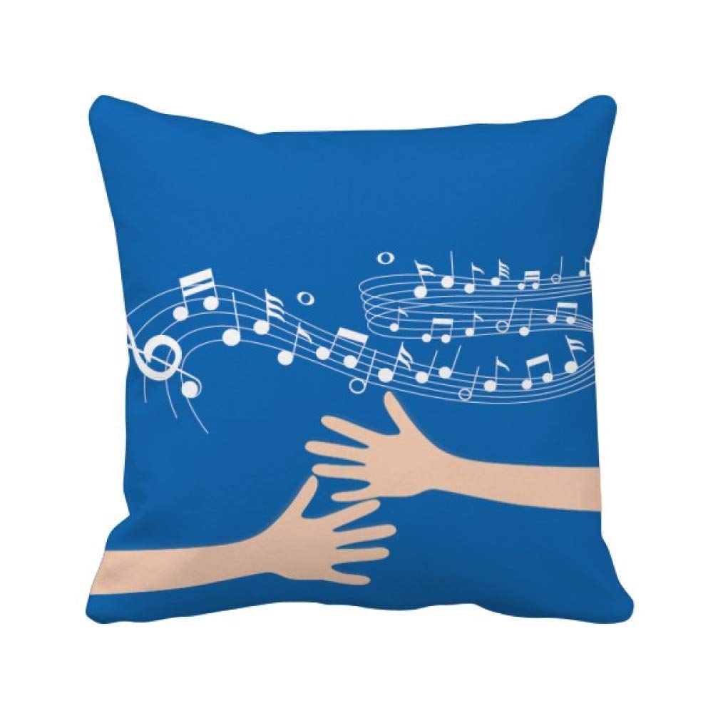 Coussin Le Personnel de la Musique 5 l'harmonie bleue pour un interieur apaisant