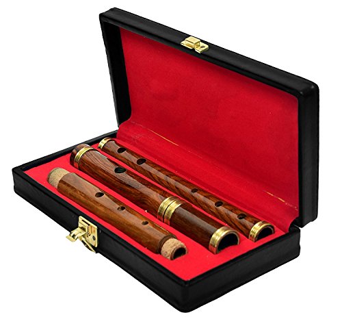 Flauta irlandesa profesional, de Palisandro, en Re, acabado natural, de 4 piezas, con funda
