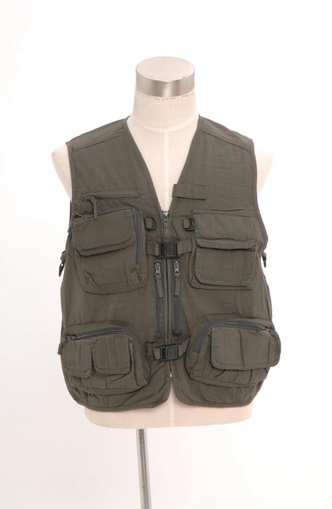 Outdoor Hiking Fishing Photography Director Camera Mesh Vest Black