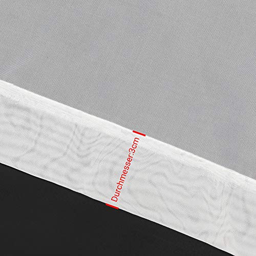 CORLIF Voile Net Curtain with Drawstring, Kitchen, Transparent Embroidered Bistro Curtain with Tassel, Window Curtains - Image 2