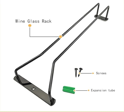 Miniatura 5 de 4 soportes dorados para copas de vino de 10.6 pulgadas, soporte para copas de vino para debajo del gabinete, soporte para copas de vino de acero