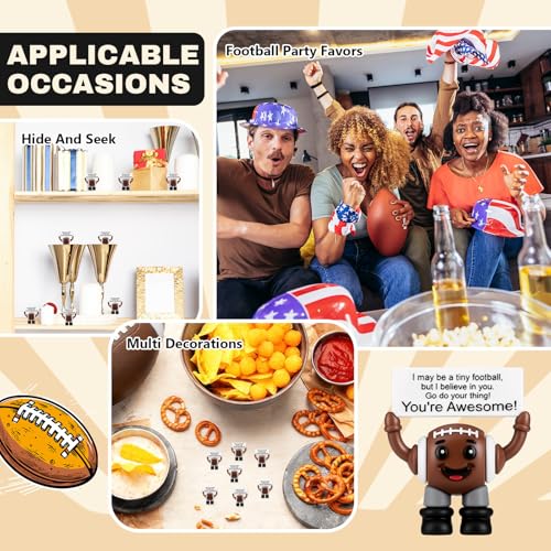 image for Gejoy 25 Pcs Mini Rubber Football Toys Positive Mini Football Figurine