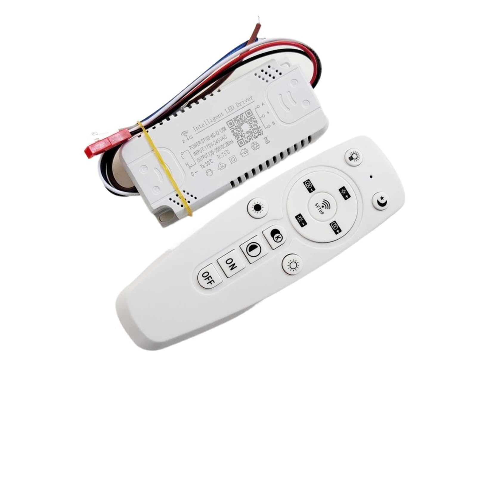2.4G Smart LED Driver APP Remote Control Power Supply dimming and Color Changing Transformer Connected to Light Strip((40-60W)X2 120W)