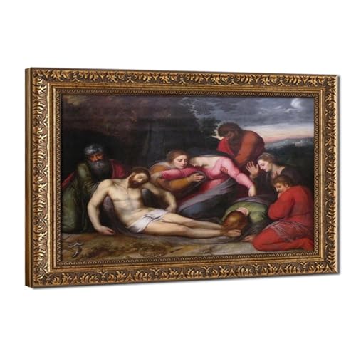 Toile The Lamentation of Christ Otto Van Veen | Décoration murale bureau salon cadre 50x75 cm