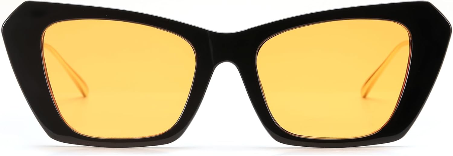 FEISEDY Retro Square Cat Eye Sunglasses for Women Trendy Big Shades Vintage Sun Glasses B0164 - Image 2