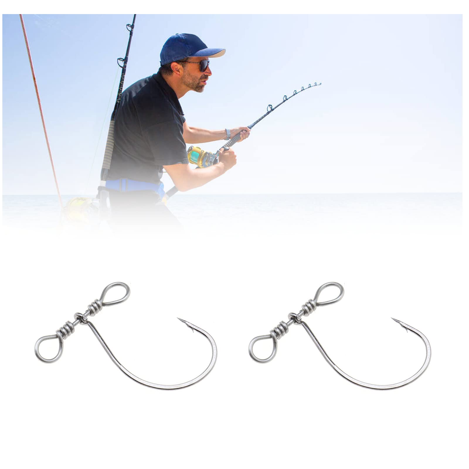 50pcs Drop Shot Ami da pesca con Inline Drop Shot Rig e Girevole Girevole Pesca Ganci per Bass Persico