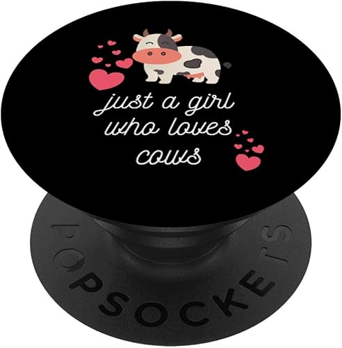 Miniatura 1 de Just A Girl Who Loves Cows Farmer Life Animals Farm Country PopSockets PopGrip Swappable Grip for Phones & Tablets