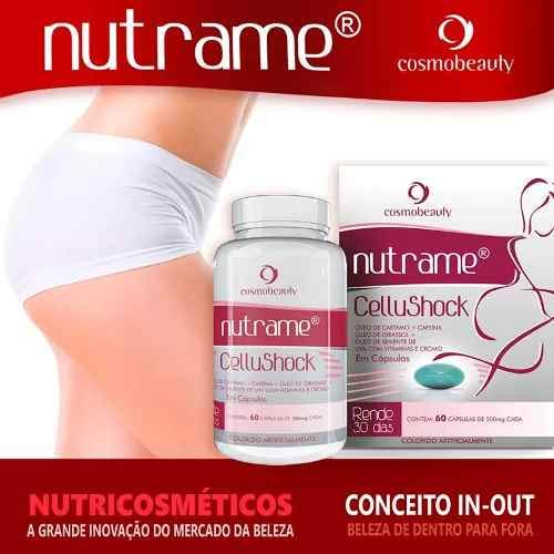 Nutrame Cellushock 60 Cápsulas Cosmobeauty Anticelulite Sabor:Sem sabor