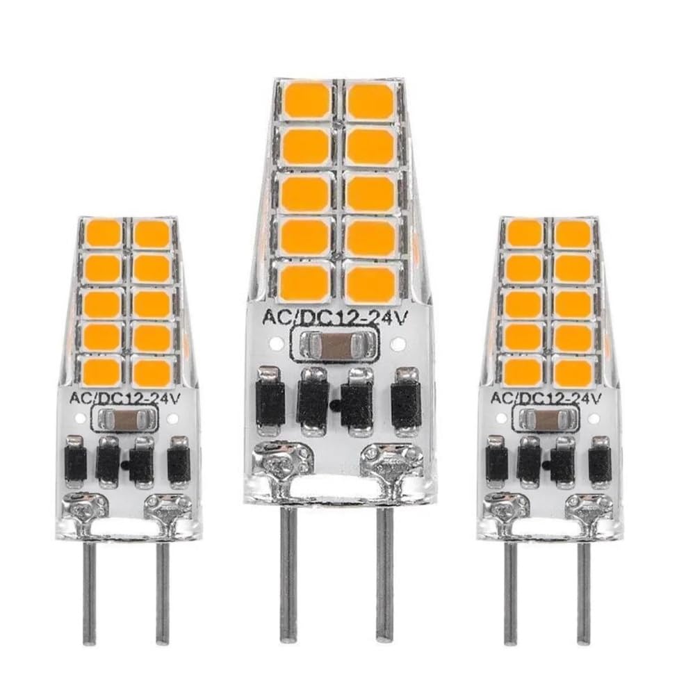 LEDLOCLB GY6.35 LED Bulb 5W AC/DC 12V 24V 360?Beam Angle Dimmable Replacement for 30W Halogen Bulb for Living Room Lighting (Pack of 3),Cold White,5W 3pcs