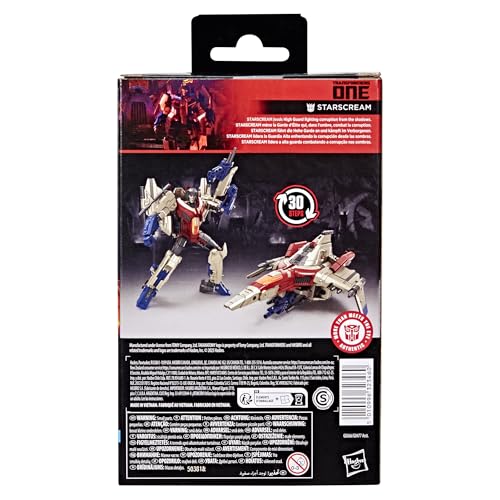 Transformers Studio Series Deluxe Class One Starscream, 4.5-inch Converting Action Figure, Robot Toys for Ages 8+ - image 5