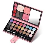 All in One Makeup Kit for Women Full Kit - 24 Eyeshadow, 4 Lipsticks, 2 Blushers, 1 Powder, 2 Eyebrow Powder, 1 Mirror, 2 Double Ended Brush, Makeup Gift Set for Teen Girls Women Beginner and Pros