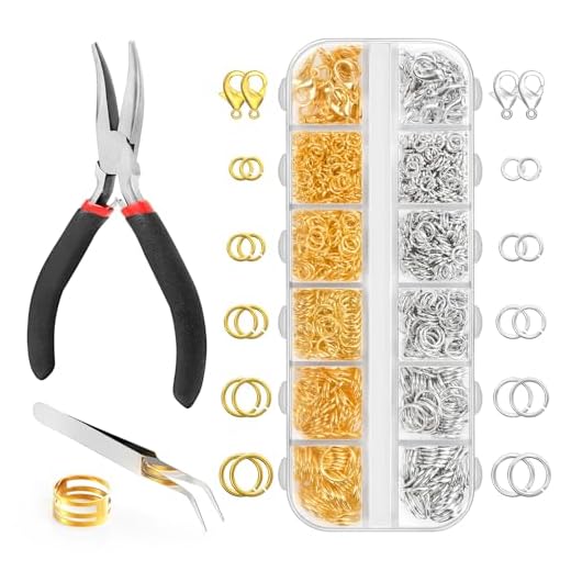 Qulltk 1200Pcs Jump Rings for Jewelry Making Supplies, Jewelry Pliers Set