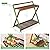 Tovacu Wood Plant Stand Indoor Outdoor 2 Tiers Flower Stand Corner Stepped Planter Shelf Rack Flowerpot Holder for Plant Display in Patio Balcony Entryway Porch Livingroom (Classic X-Cross Design)