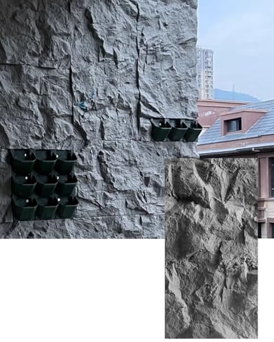 Paneles PVC Pared Revestimiento de pared de 120 x 60 cm, panel de yeso 3D con efecto piedra de PU para exterior e interior, papel pintado impermeable(#001,3pack)