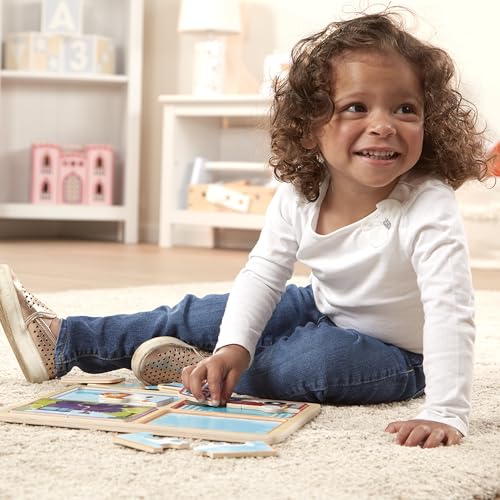 Melissa & Doug Puzzle de Madera Natural: Ready, Set, Go (Cuatro Puzzles de 4 Piezas Vehículos) miniatura 5